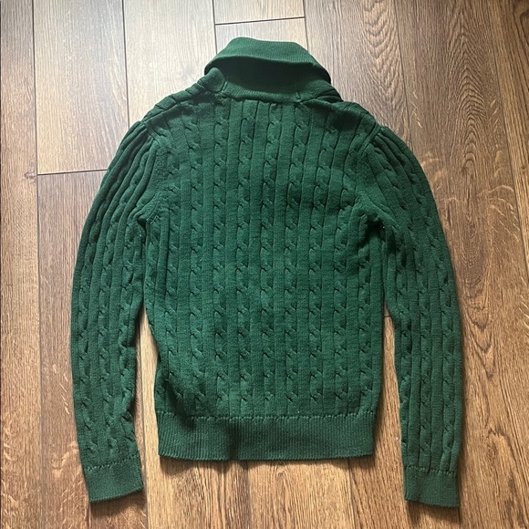 American Living Green Cable Knit Sweater Medium - Picture 4 of 4